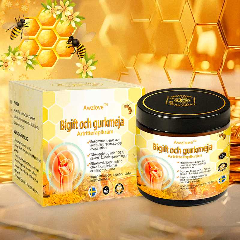Awzlove™ Bee Venom Gurkmeja Arthritis Therapy Cream (specialiserad på ortopediska tillstånd och ledvärk!🍇