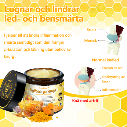 Awzlove™ Bee Venom Gurkmeja Arthritis Therapy Cream (specialiserad på ortopediska tillstånd och ledvärk!🍇