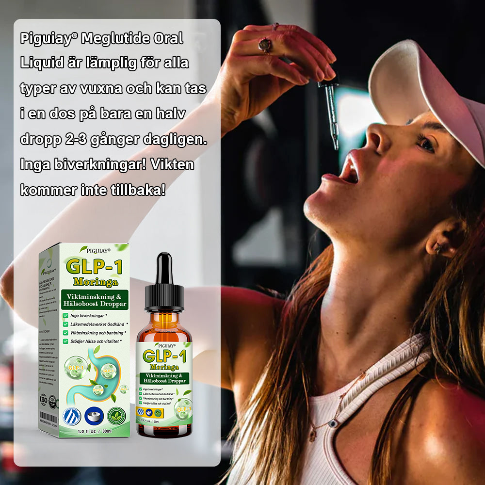 Piguiay® GLP-1 Moringa Viktminskning Hälsoboost Droppar (Livsmedelsgodkänd fettförbrännare - Utvecklad av experter inom sekretologi och metabolism)🛒